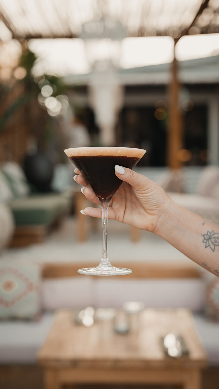 Cocktail being held at Bahia Gili Air beachfront restaurant